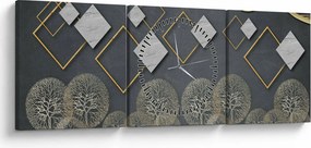 Az absztrakció képe (órával) (90x30 cm)