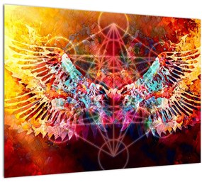Kép - Merkaba szárnyakkal, absztrakció (70x50 cm)