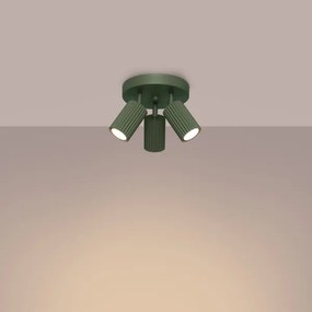 Sollux SL.1620 - Spotlámpa KARBON 3xGU10/10W/230V zöld