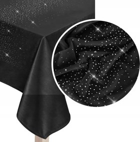 Abrosz 85x85 Shiny fekete velúr kristályokkal