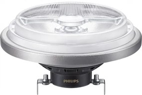 LED lámpa , 12V DC , AR111 , G53 , 11 Watt , 8° , meleg fehér , 2700K , dimmelhető , Philips