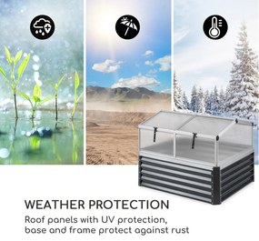 High Grow Advanced, magaságyás tetővel, 120 x 95 x 100 cm, 540 l, acél, antracit