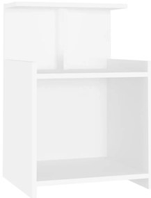 2 db fehér szerelt fa éjjeliszekrény 40 x 35 x 60 cm