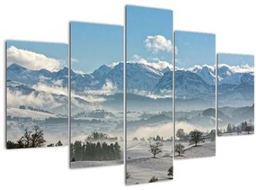 A havas hegyek képe (150x105 cm)