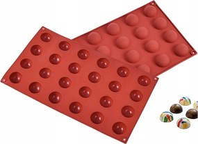 Szilikon öntőforma Kis Félgömbök 28mm-es Gömb csokoládéhoz és cukordíszekhez