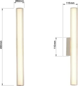 LED fürdőszobai tükörvilágítás LINEA LED/8W/230V 3000/4000/6000K IP44 45 cm fehér