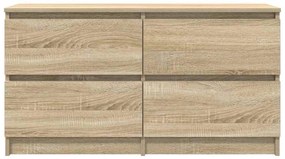 sonoma tölgy színű szerelt fa TV-szekrény 100x35x54 cm