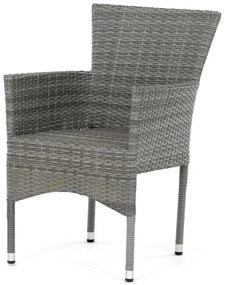 Szürke Polyrattan Kerti Szék, Fém Vázzal. AZC-S2118 GREY