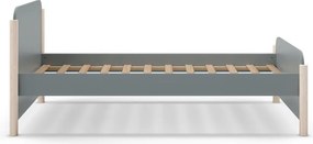 Szürkészöld borovi fenyő gyerekágy ágyráccsal 90x190 cm Enola – Marckeric