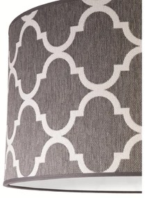 Duolla - Csillár zsinóron MAROKO 1xE27/40W/230V átm. 45 cm szürke/fehér