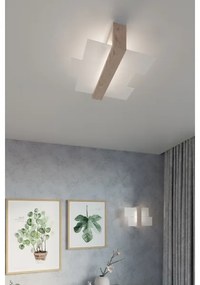 Brilagi - LED mennyezeti lámpa HERA, 2xE27/7,5W/230V, fa kivitel