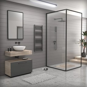 Grafitszürke 500x1200mm törölközőszárítós fürdőszobai radiátor Welland Lux | Készletről | Gyors kiszállítással