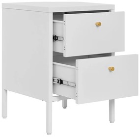 Fehér fém éjjeliszekrény Dalby – House Nordic