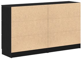 Pultok 2 db Fekete Ötcsokor 60x30x70 cm Mérnöki Fa