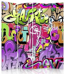 Gario Paraván Graffiti absztrakció Méret: 145 x 170 cm, Kivitelezés: Forgó paraván 360°