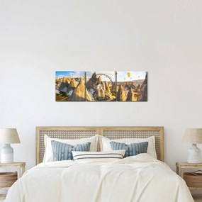 Kép - Hőlégballonok (órával) (90x30 cm)