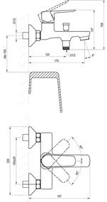 Ravak X070479 - LIFE kádcsaptelep fekete