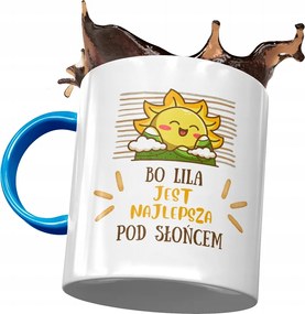 Kék Bögre Lili Barátnő Feleség Ajándék Nyomtatott Fotóval