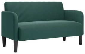 sötétzöld bársony loveseat kanapé 109 cm