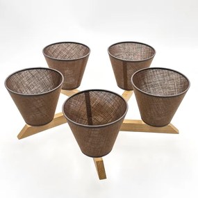 Brilagi - LED  Felületre szerelhető csillár  ANTHONY 5xE14/40W/230V tölgy/barna