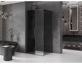 Mexen Velar, zuhanykabin tolóajtóval 110 x 85 cm, 8mm szürke üveg, polírozott grafit, 871-110-085-41-95
