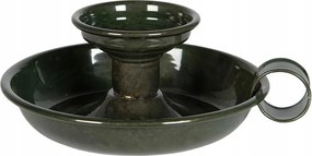 Gyertyatartó Kandeláber Fogantyúval Zöld Loft Retro Fém Otthoni Nappali