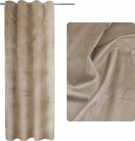 Sötétítő függöny velúr átvezetőkkel 140x250 Sötét Bézs Pacific