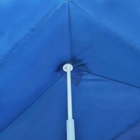 kék összecsukható rendezvénysátor 8 oldalfallal 3 x 9 m