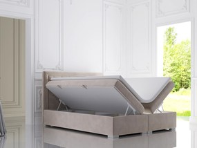 Franciaágy Boxspring 160 cm Gllamy (bézs) (tárolóhellyel). 1020294