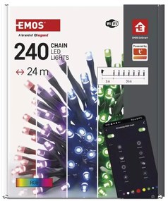 GoSmart LED karácsonyi fényfüzér, 24m, kültéri és beltéri, RGB, programokkal, időz,wifivel