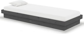 vidaXL Small Single szürke tömör fa ágykeret 75 x 190 cm