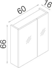 Nuvola tükrös szekrény, 66 cm – TR785PNC1138