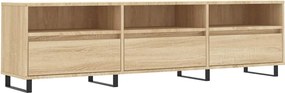 vidaXL sonoma tölgy színű szerelt fa fali TV-szekrény 150x30x44,5 cm