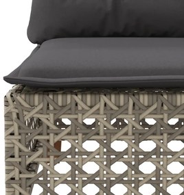 5 részes szürke polyrattan kerti ülőgarnitúra párnákkal