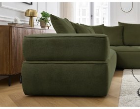 Zöld zsenília sarokkanapé (jobb oldali-L alakú) Whesley – Bobochic Paris