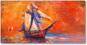 Fotó üveg kép Űrhajó 140x70