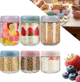 Zabkása Tárolók Leves Saláta Fedéllel Szett 3x350ml+3x480ml