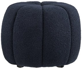 Sötétkék buklé puff Paisley – House Nordic