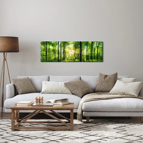 Kép - Hajnal az erdőben (órával) (90x30 cm)