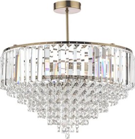 LAURA ASHLEY 3637913-Q VIENNA Kristály Mennyezeti Lámpa Antik Sárgaréz, Fehér G9 IP20