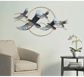 Fém fali dekoráció 91x50 cm Birds – Mauro Ferretti