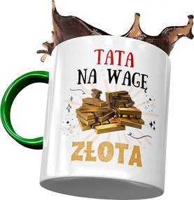 Zöld Bögre Apák Napjára Ajándék Nyomtatott Fotóval