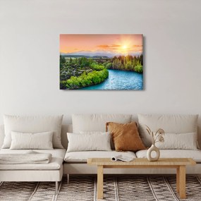 Kép - Erdei hegyvidéki táj (90x60 cm)