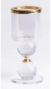 3 darabos aranyszínű gyertyatartó szett