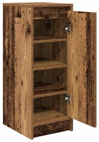 antik fa színű szerelt fa cipősszekrény 29,5x34x76 cm
