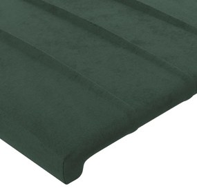 sötétzöld bársony LED-es fejtámla 147 x 16 x 78/88 cm