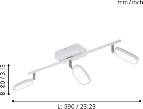 Eglo 97693 - PALOMBARE-C LED RGB spotlámpa 3x5W 230V