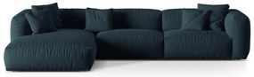 Sötétkék moduláris sarokkanapé (bal oldali) Martina – Micadoni Home