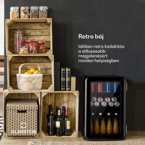 Klarstein PopLife 70L, italhűtőszekrény, 70 liter, 0 - 10 ° C, retro kivitelben