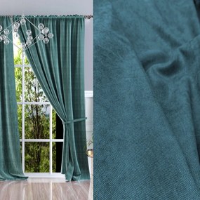 Modern velúr függöny Velúr Blink Smaragd 150x250cm Akció!